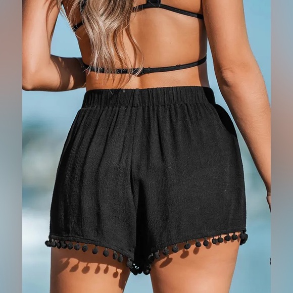 Rampage Pants - 3/$25*Rampage Black High Waist Pom-Pom Shorts